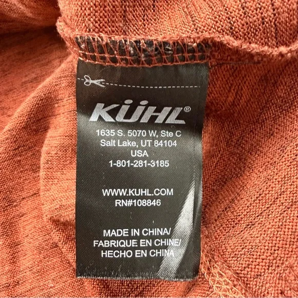 Kuhl Lea Pullover Stretch Knit Casual Top Rust Sweater Women's XL - Picture 6 of 11